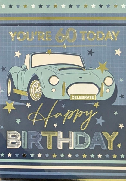 60 Birthday Male - Traditional Car Happy