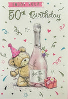 50 Birthday Female - Cute Champagne