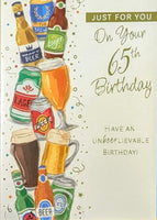 65 Birthday Male - Beers Just For You