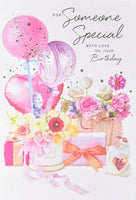 Someone Special Birthday - Traditional Flowers & Balloons