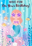 Open Female Birthday - Mermaid