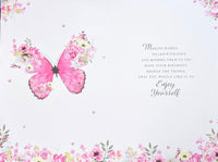 Sister Birthday - Traditional Pink Butterfly