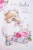 Sister Birthday - Cute Bear In Gift Bag