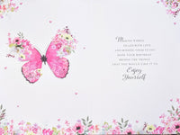 Sister In Law Birthday - Traditional Pink Butterfly