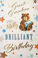 Great Grandson Birthday - Cute Totally Brilliant