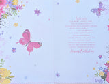 Granddaughter Birthday - Traditional Butterfly Words