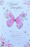 Granddaughter Birthday - Traditional Pink Butterfly