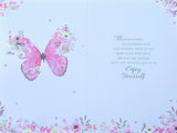 Daughter in law Birthday - Traditional Pink Butterfly