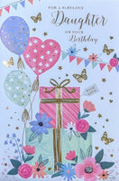 Daughter Birthday - Gift Boxes & Balloons