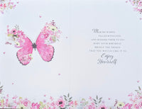 Daughter Birthday - Traditional Pink Butterfly