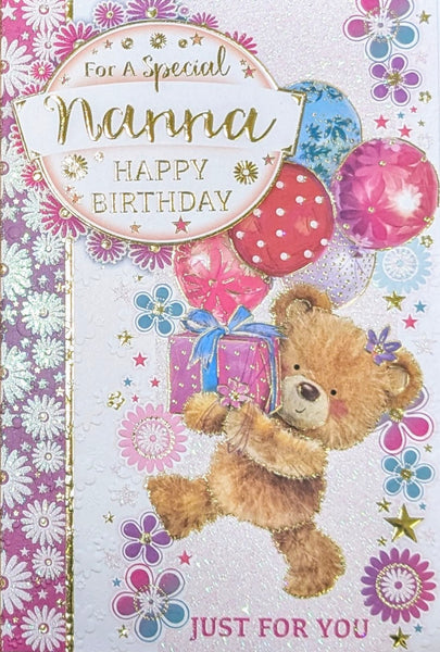 Nanna Birthday - Cute Gift Boxes & Balloons