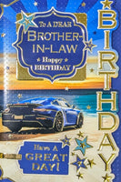 Brother In Law Birthday - Blue Sports Car