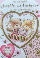 Daughter & Son In Law Anniversary - Cute Heart