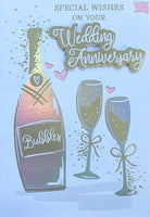 Your Anniversary - Traditional Champagne Bottle & Glasses