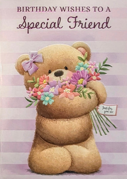 Friend Birthday - Cute Bear Lilac