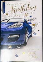 Open Male Birthday - Blue Sports Car