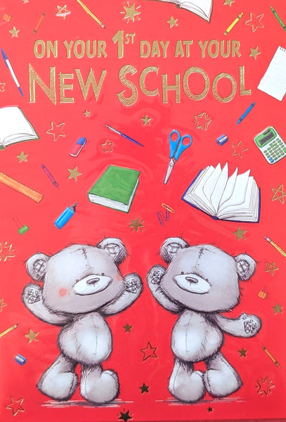 1st Day At New School - Grey Bears Standing