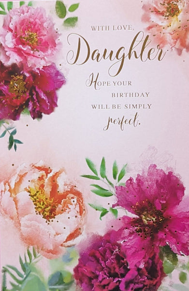 Daughter Birthday - Pink & Orange Flowers