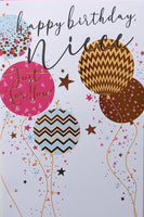 Niece Birthday - Multi Coloured Balloons