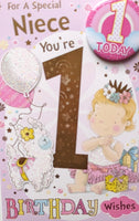 Niece 1 Birthday - Badged Balloons