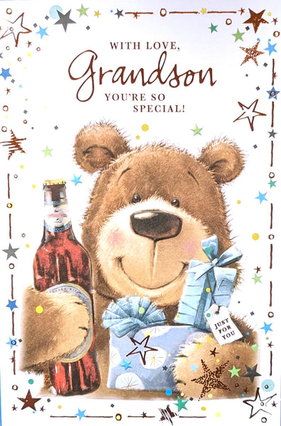 Grandson Birthday - Cute Bottle & Gift