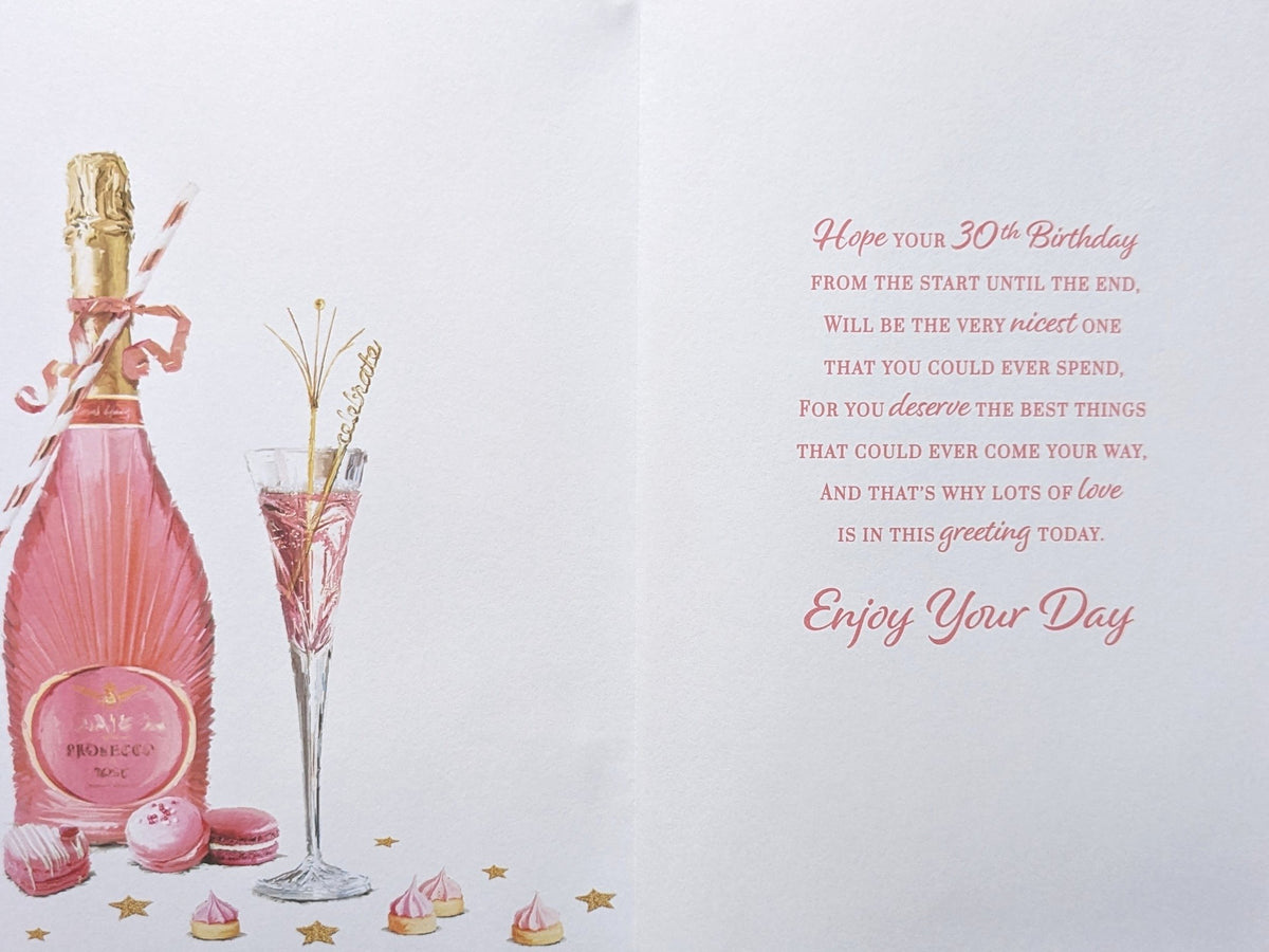 Daughter 30 Birthday - Pink Bottle & Gifts – Cards Delights