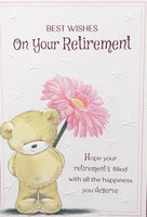 Retirement - Cute Pink Flower Best Wishes