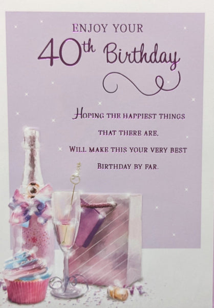 40 Birthday Female - Lilac Champagne