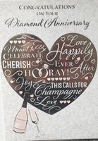 Diamond Anniversary - Silver Heart