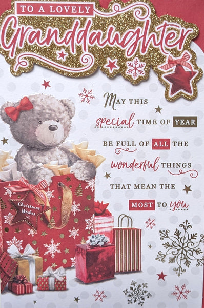 Granddaughter Christmas - Platinum Cute Gift Boxes