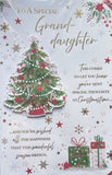 Granddaughter Christmas - Traditional Tree And Words