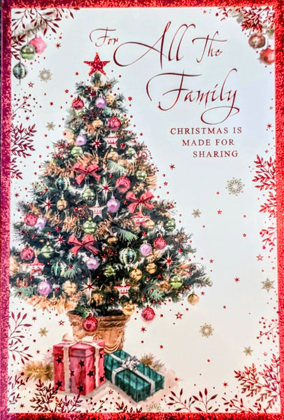To All The Family Christmas - Traditional Tree & Gifts