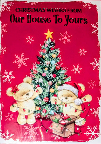 From Our House To Yours Christmas - Cute Tree Red