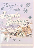 Friends Christmas - Traditional Snowy Scene Greetings