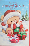 Gran  Christmas - Brown Bear With Gifts