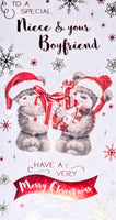 Niece & Boyfriend Christmas - Slim Cute Bears With Gift