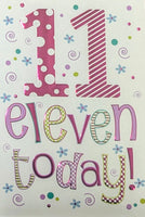 11 Girl Birthday - Number At Top