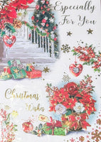 Open Christmas - Traditional Stairs & Flowers
