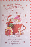 Grandson & Wife Christmas - Cute Bears in teacup