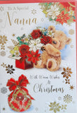 Nanna Christmas - Cute Bear With Flowers