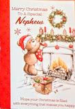 Nephew Christmas - Cute Bear Hanging Stocking