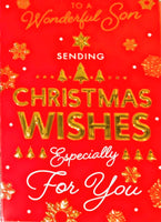 Son Christmas - Traditional Red Wishes