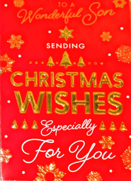 Son Christmas - Traditional Red Wishes