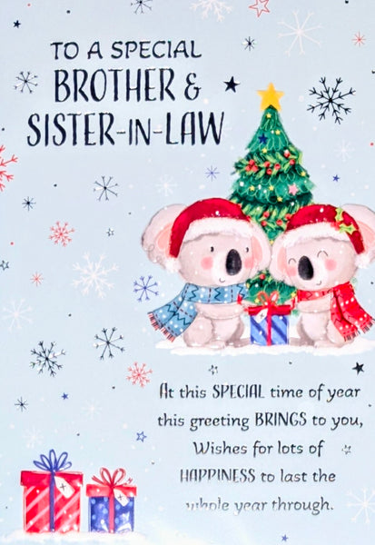 Brother & Sister In Law Christmas - Cute Koalas Special