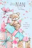 Nan Birthday - Cute Bear With Gifts