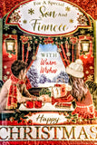 Son & Fiancée Christmas - Traditional Couple In Window