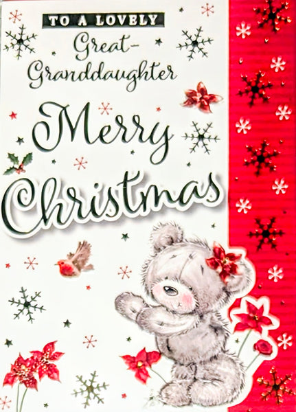 Great Granddaughter Christmas - Cute Robin Merry