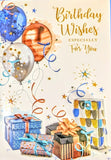 Open Male Birthday - Gifts Boxes & Balloons