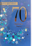 70  Birthday Male - Blue