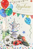 Nephew Birthday - Football & Balloons